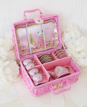 Load image into Gallery viewer, CLARIS THE CHICEST MOUSE IN PARIS PICNIC BASKET TEA SET