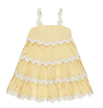 Load image into Gallery viewer, RYLEE &amp; CRU RIC RAC DRESS IN YELLOW