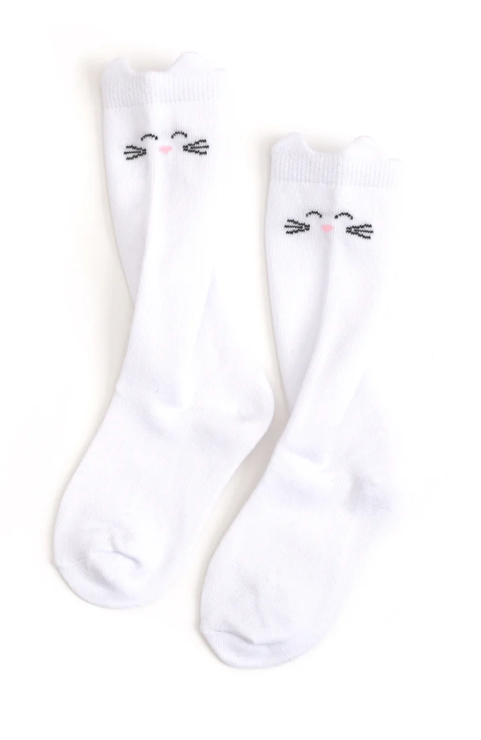 LITTLE STOCKING WHITE CAT KNEE HICH SOCKS
