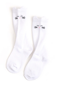 LITTLE STOCKING WHITE CAT KNEE HICH SOCKS