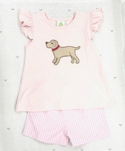 LABRADOR LOUISE BLOUSE AND SHORT PINK SET ||| ZUCCINI