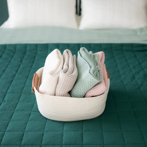 KYTE BABY CHUNKY KNIT TODDLER BLANKET | OAT