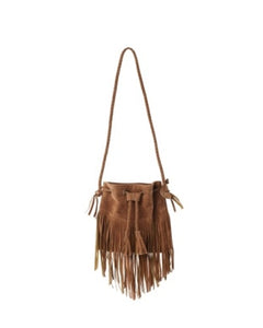 RYLEE & CRU || FRINGE CROSSBODY PURSE SADDLE