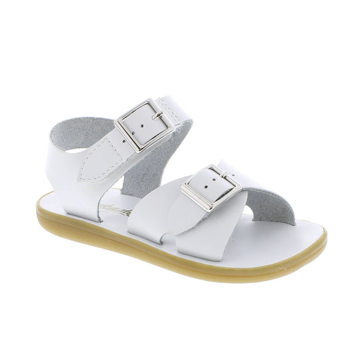FOOTMATES TIDE WHITE SANDALS LEATHER