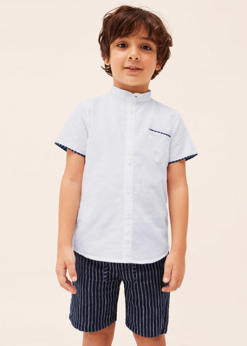 MAYORAL BOY 2 PC LINEN SHORT SET | NAVY