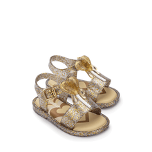 Load image into Gallery viewer, MINI MELISSA MAR SANDAL JELLY POP IN GLITTER GOLD