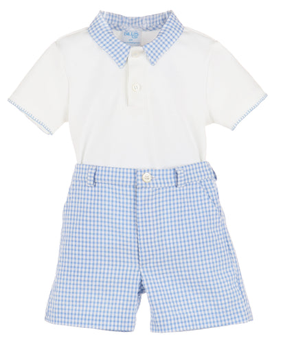 BABY BOY GINGHAM SHORT SET | LULI & ME
