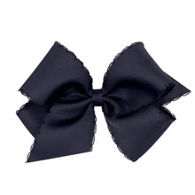 Load image into Gallery viewer, MOONSTITCH MONOTONE HAIR BOW KING - NAVY &amp; MORE  BASIC COLORS