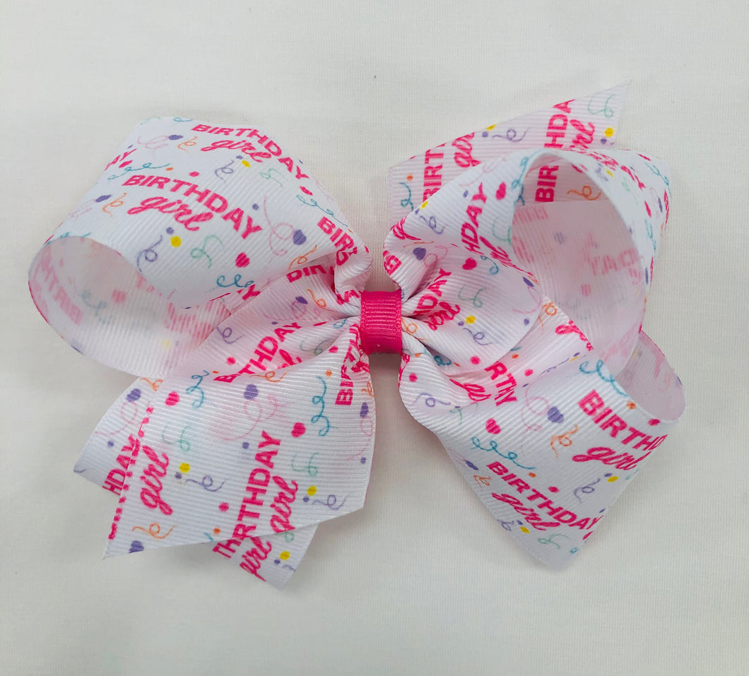 BIRTHDAY PRINT HAIR BOW BY WEE ONES