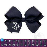 WEE ONES NAVY HAIBOW WITH INITIAL - MEDIUM
