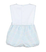 Load image into Gallery viewer, PASTEL PLAID BOY OVERALL IN BLUE | SOPHIE &amp; LUCAS
