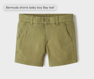 BERMUDA BABY BOY SHORT BAY LEAF
