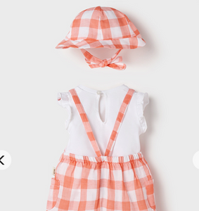 MAYORAL |  BABY DUNGAREE SET WITH HAT
