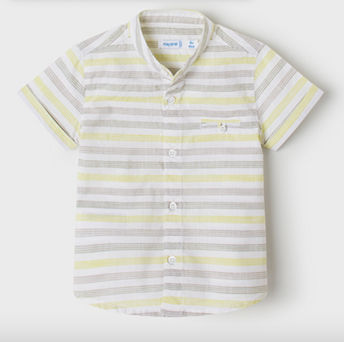 ECOFRIENDS BABY STRIPPED MANDARIN COLLAR | MAYORAL
