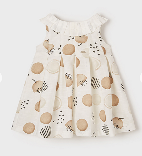 MAYORAL BABY POLKA DOTS MUSLIN DRESS