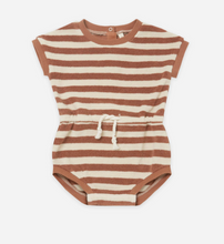 Load image into Gallery viewer, QUINCY MAE | TERRY RETRO ROMPER | AMBER STRIPE