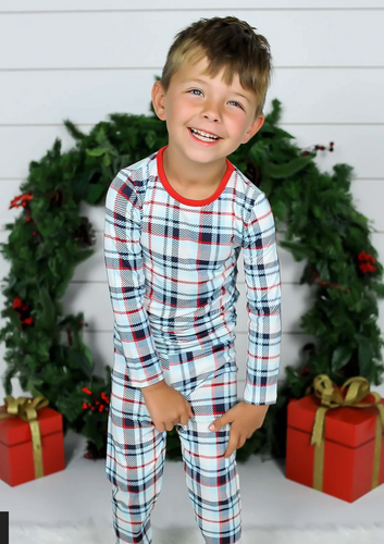 LIMITED EDITION HOLIDAY PLAID BAMBOO KIDS | BELLABU BEAR | SALE