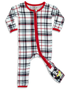 ORIGINAL HOLIDAY PLAID CONVERTIBLE FOOTIE | BELLABU BEAR | SALE