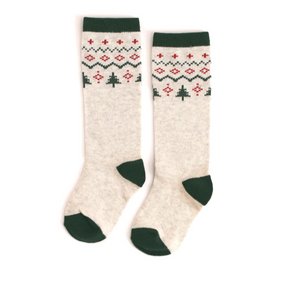 TREE FAIR ISLE KNEE HIGH SOCK | LITTLE STOCKING