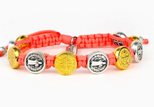 Load image into Gallery viewer, BENEDICTINE BLESSING BRACELETS | MIXED MEDALS | MY SAINT MY HERO
