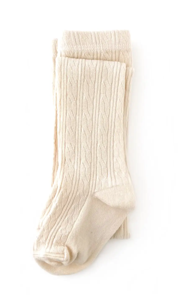 VANILLA CABLE KNIT THIGHTS | BABY, AND CHILD | LITTLE STOCKING CO