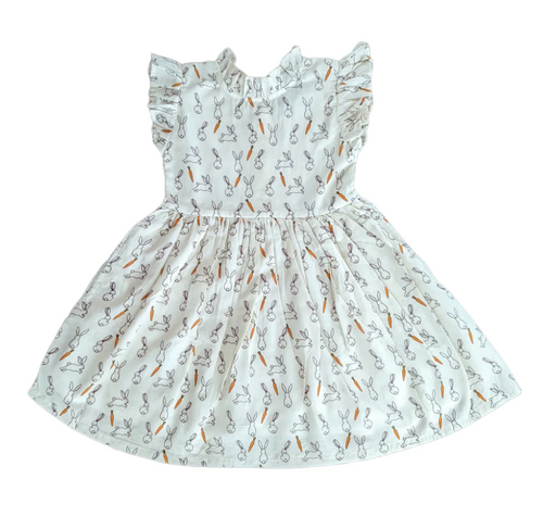 TUK TUK BUNNIES RUFFLE DRESS
