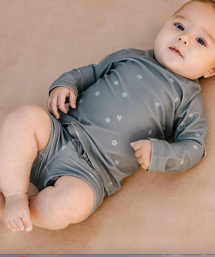 QUINCY MAE BOY RASHGUARD AND SHORT SET | SEA GREEN