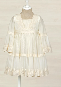 EMBROIDERED TULLE GIRL DRESS