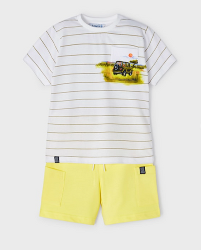 MAYORAL SUSTAINABLE JEEP PRINT BOY  SHORT SET |  3675     SALE