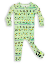 Load image into Gallery viewer, BELLABU BEAR EASTER ISLE GREEN BAMBOO CONVERTIBLE FOOTIE