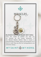 Load image into Gallery viewer, MOTHER MARY ROSE KEY  RING