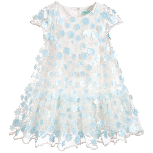 ABEL & LULA FLOWER EMBROIDERED DRESS (7Y-12Y)