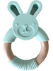 BUNNY SILICONE + WOOD TEETHER - SEVERAL COLORS