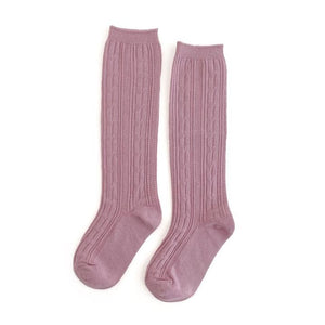 LITTLE STOCKING BLUSH CABLE KNIT KNEE HIGH | MORE COLORS