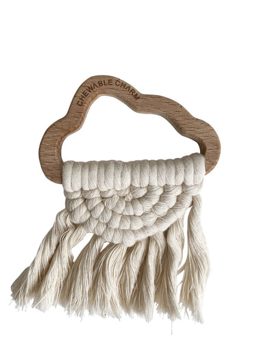 CLOUD MACRAME TEETHER - CREAM
