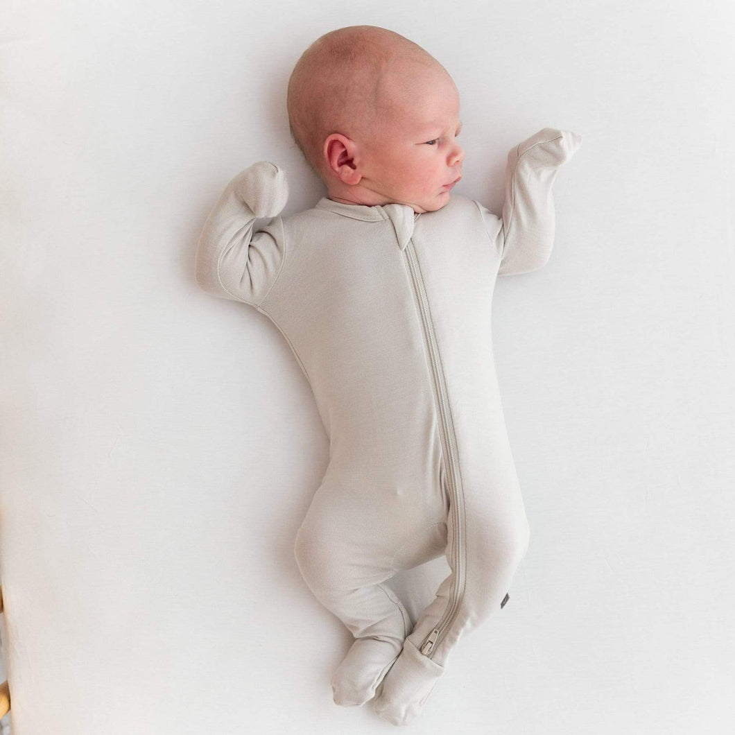 Kyte Baby Zippered Footie in Oat