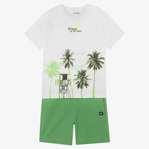 BOYS WHITE AND GREEN SET | MAYORAL