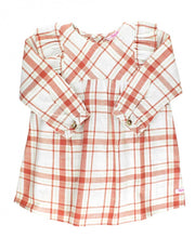 Load image into Gallery viewer, BURNT SIENNA PLAID GIRL DRESS